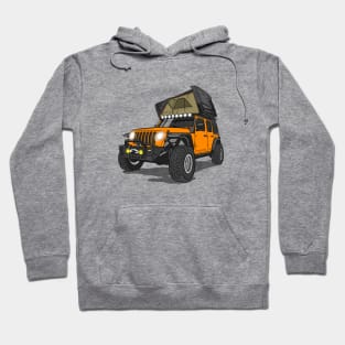 Jeep Wrangler Camp Time - Orange Hoodie